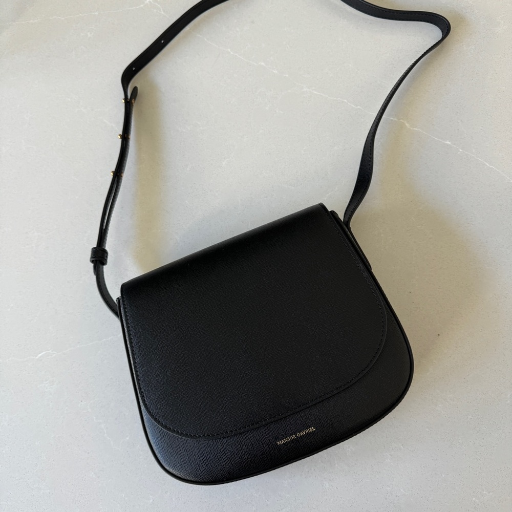 Mansur Gavriel classic crossbody • black saffiano